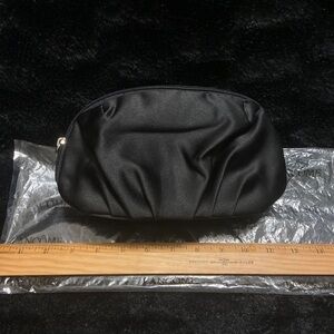 lancôme black satin pouch